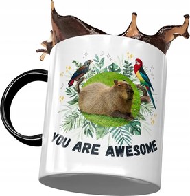 Fekete Kapibara Bögre Születésnapra Névnapra Ajándék Nyomtatott Fotóval