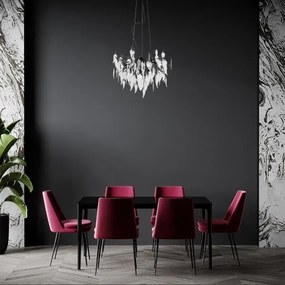 Kristály csillár zsinóron 10xG9/40W/230V fekete