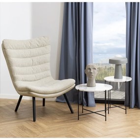 Kerek tárolóasztal márvány asztallappal ø 52 cm Avila – Actona