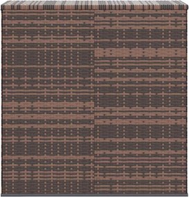 Barna Polyrattan Kerti Párnatartó Doboz 100 X 49 X 103,5 Cm