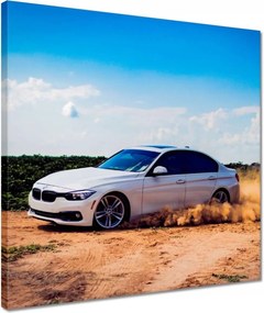 Vászonkép 40x40 Bmw Drift a homokban