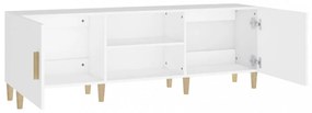 fehér szerelt fa TV-szekrény 150 x 30 x 50 cm