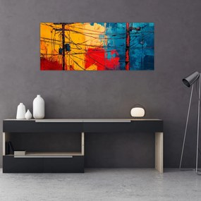 Kép - Absztrakt elektromos vezetékek (120x50 cm)