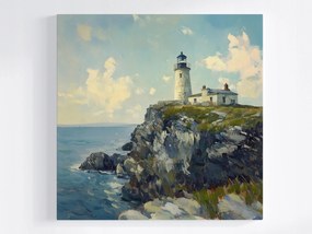 Vászonkép Canvas Tájkép Írország Szikla Tenger Világítótorony 40x40
