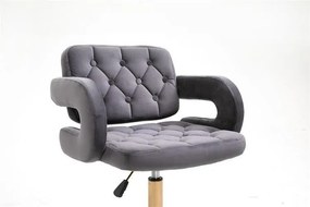 HR8403K Grafit modern velúr szék arany lábbal