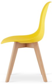 Sárga KITO szék bükkfa lábakkal