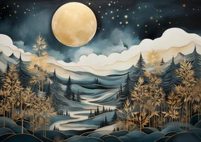 Poszter 59,4x42cm Az éjszakai erdő suttogásai