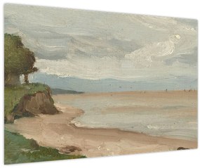 Kép - Jean-Baptiste-Camille Corot, Beach Near Etretat, reprodukciók (90x60 cm)