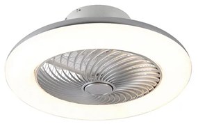 Ezüst mennyezeti ventilátor LED-del és távirányítóval - Clima