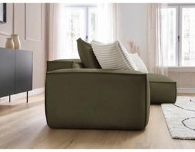 Zöld bőrutánzat sarokkanapé (variálható) Boheme – Bobochic Paris