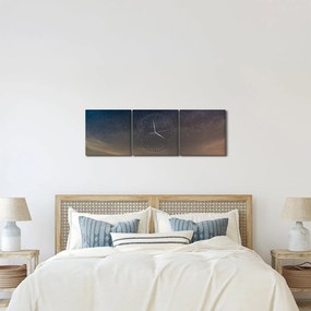 Éjszakai égbolt képe (órával) (90x30 cm)