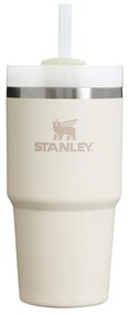 Krémszínű termosz szívószállal 600 ml Quencher H2.O FlowState – Stanley