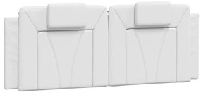 fehér műbőr ágy Viana matraccal 140 x 200 cm