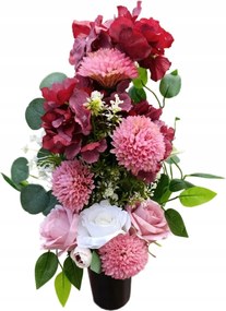 Virágcsokor Vázába Temetőbe, Sírra Művirág Kompozíció Premium!