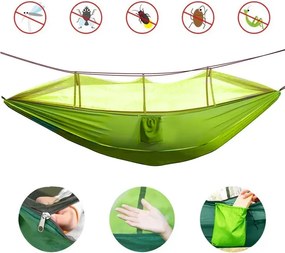 Kültéri függőágy rovarhálóval - olivazöld