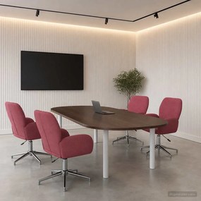 vidaXL Forgós Íróasztali Székek 4 db 54 x 58 x 90 cm Bordó Szövet