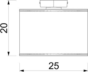 Mennyezeti lámpa ARDEN 1xE27/15W/230V, Ø 25 cm, bézs