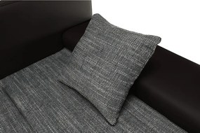 Sarokülőgarnitúra, barna/szürkésbarna melír, TRAMP
