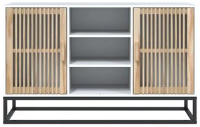 fehér szerelt fa tálalószekrény 105 x 30 x 65 cm