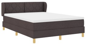 Boxspring Ágy Matrac Nélkül, Sötétbarna, 140x200 cm, Szövet