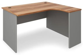 SimpleOffice ergonomikus asztal 140 x 120 cm, jobb, dió / szürke