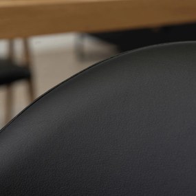 Fekete Eco-bőr Étkezőszék WILLY