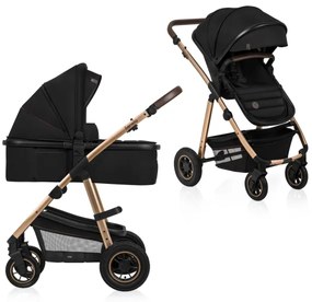 Lionelo - AMBER 2 az 1-ben kombinált babakocsi Black Onyx