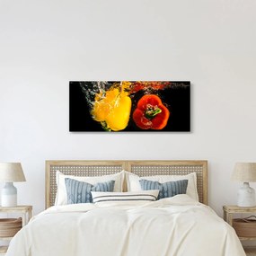 Kép - paprika a vízben (120x50 cm)