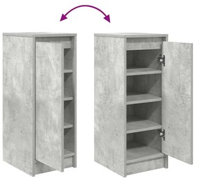 betonszürke szerelt fa cipőszekrény 29,5x34x76 cm