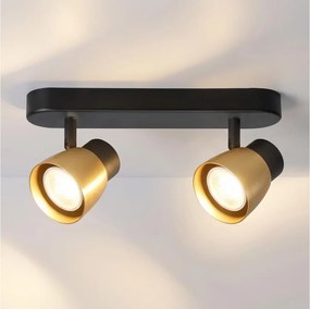 Brilagi - NUGGET irányítható spotlámpa 2xGU10/30W/230V fekete/arany