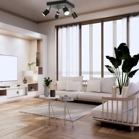 Spotlámpa RENO 4xGU10/8W/230V fekete/króm