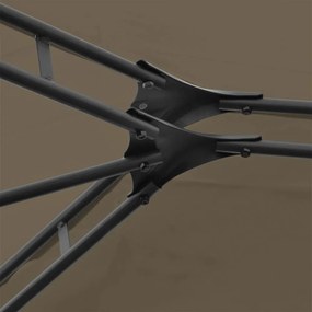 Tópszínű kerti pavilon függönyökkel 4 x 3 m 180 g/m²