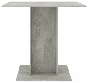 betonszürke szerelt fa étkezőasztal 80 x 80 x 75 cm