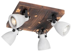 Ipari mennyezeti lámpa fa beton 4 lámpával - Creto