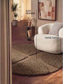 Barna kézi szövésű kerek szőnyeg ø 200 cm Lambeth Jasper – Ted Baker