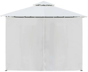 fehér pavilon függönyökkel 600 x 298 x 270 cm 180 g/m²