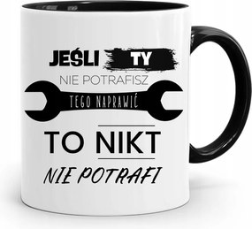 Bögre Fekete Építő Barkács Szakember Ajándék fényképes nyomtatással