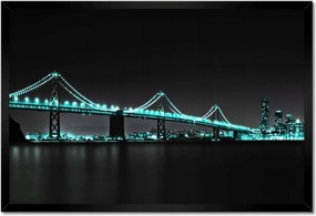 Poszter keretben 60x40 Türkiz fények