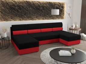 Sarok ülőgarnitúra U Radiant U1 (fekete + piros). 1057508
