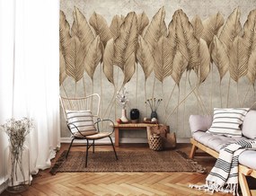 Fotótapéta 3D hatás Levelek pálma virágok 208 x 146