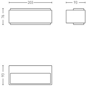 Philips - LED Kültéri fali lámpa STRATOSPHERE LED/3,8W/230V 2700K IP44