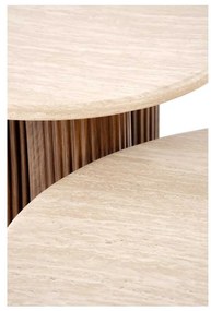 Donovan dohányzóasztal, kő / dió