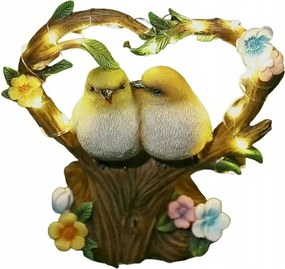 Szív alakú napelemes figura Madarak Kerti Dekoráció 20cm