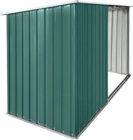 Fatároló fészerrel, 200x104x159 cm, sötétzöld, ARPOL TYP 1