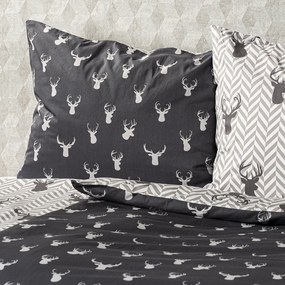 4Home Reindeer pamut ágyneműhuzat, 220 x 200 cm, 2 db - 70 x 90 cm, 220 x 200 cm, 2 db 70 x 90 cm