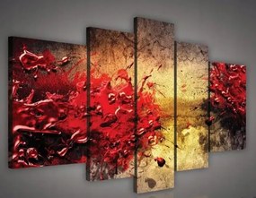 Vászonkép 170x100 Piros robbanás absztrakt grunge dinamika energia textúra