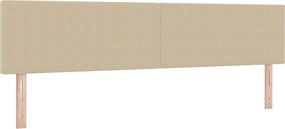 vidaXL LED ágytámla LED -es lámpákkal Szürke zöld 200 cm Poliészter