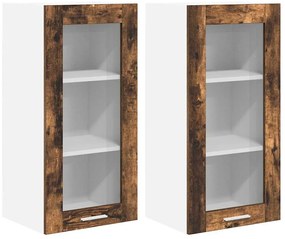 Függő szekrény Riga 2 pcs Füstölt tölgy 40 x 31 x 80 cm Faanyag