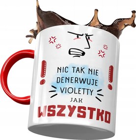 Piros Bögre Violetta Barátnő Feleség Ajándék Nyomtatott Fotóval