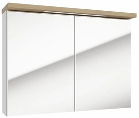 Tükrösszekrény Naturel Stilla + LED 80x60 cm tükrösszekrény STILLAE08002